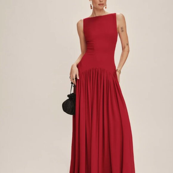Reformation - Camella Dress - Sangria Red - Size 4 - NWT - Picture 1 of 6